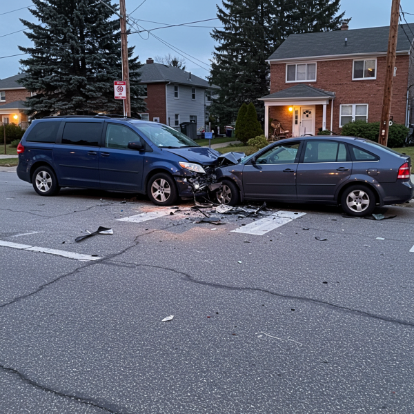 Two cars involved in an accident #8