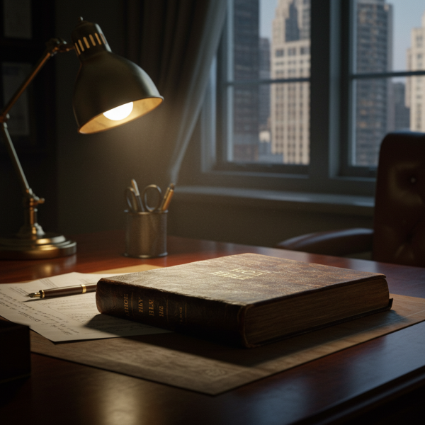 A Bible on a desk in an office #2