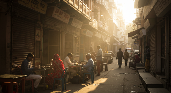 A street cafe in India #2
