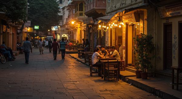 A street cafe in India #3