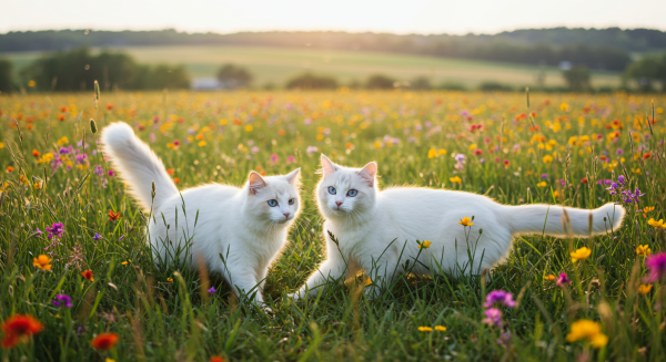 Black cats on a field #4