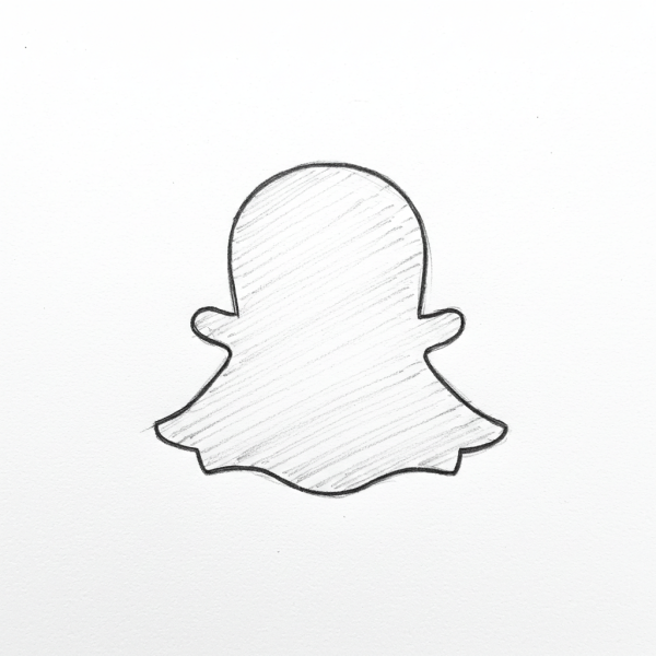 A pencil drawing of Snapchat #4