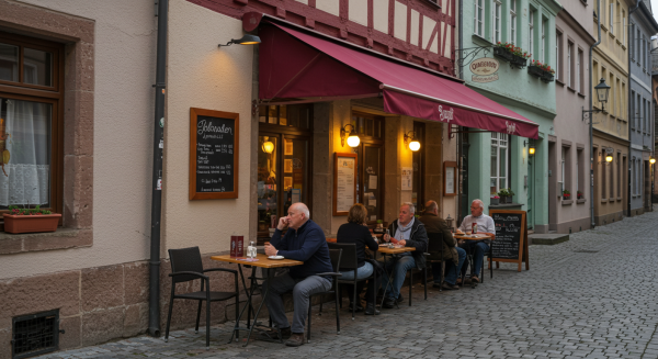 A quiet street cafe in Germany #1