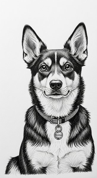 A drawing of a dog #1