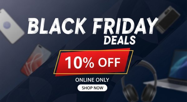 Black Friday deals banner with 10% off #1