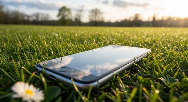 A mobile phone in a field #4