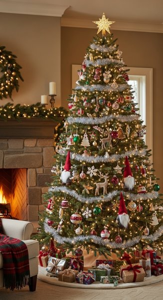 Beautifully decorated Christmas tree #1