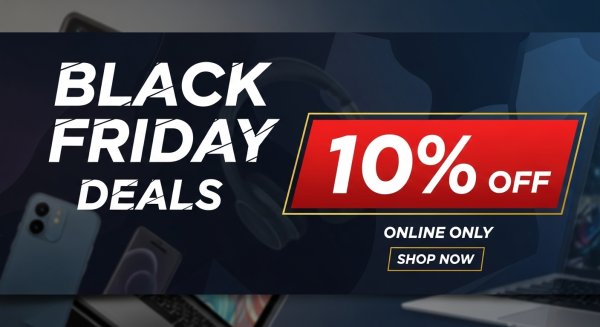 Black Friday deals banner with 10% off #3