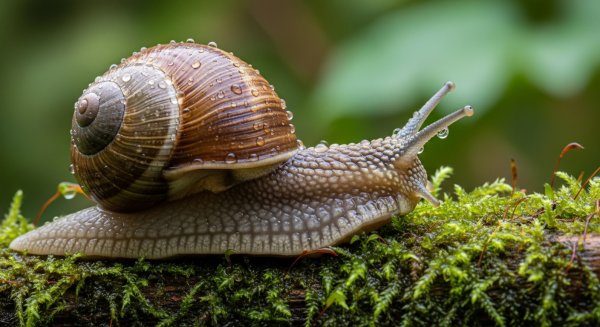 A close-up of a snail #1