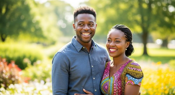 A happy African man and his wife #4