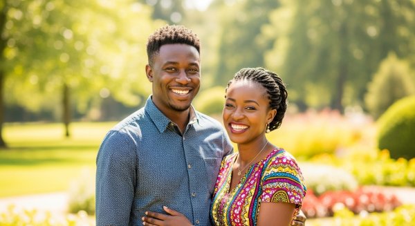 A happy African man and his wife #1