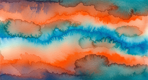Abstract brush strokes watercolor painting patterns #1