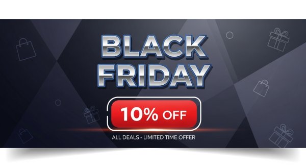Black Friday deals banner with 10% off #4