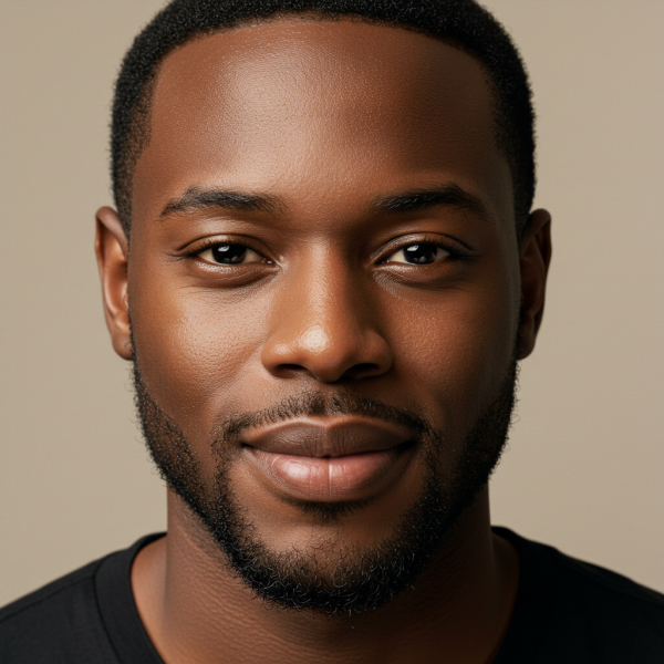 Close-up shot of a young black man #3