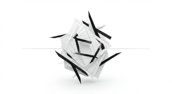 Abstract white background with geometric design #1