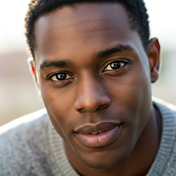 Close-up shot of a young black man #4