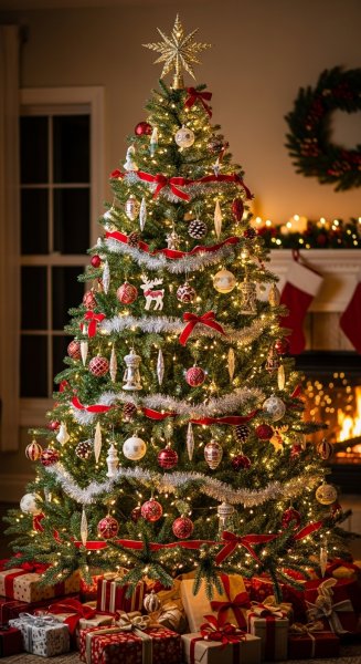 Beautifully decorated Christmas tree #3