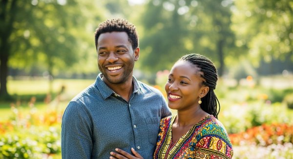 A happy African man and his wife #2
