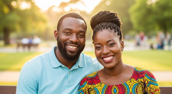 A happy African father and his wife #3