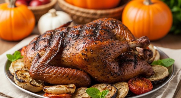 Traditional Thanksgiving grilled turkey #1