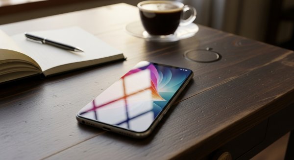 A mobile phone on a desk #4