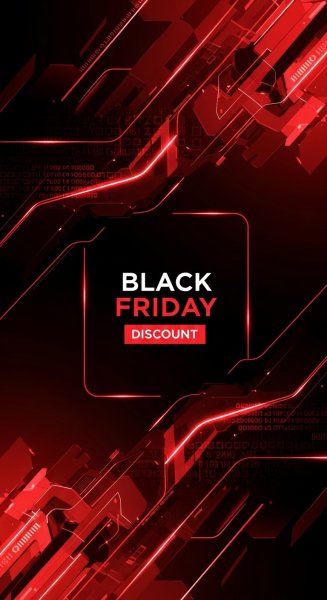 Futuristic Black Friday background #4