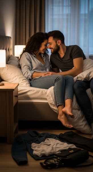 Beautiful passionate couple in bed #3