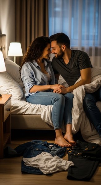 Beautiful passionate couple in bed #1