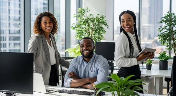 African business people in an office #4