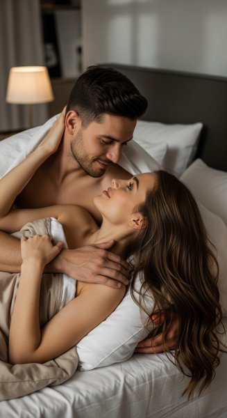 Beautiful passionate couple in bed #3