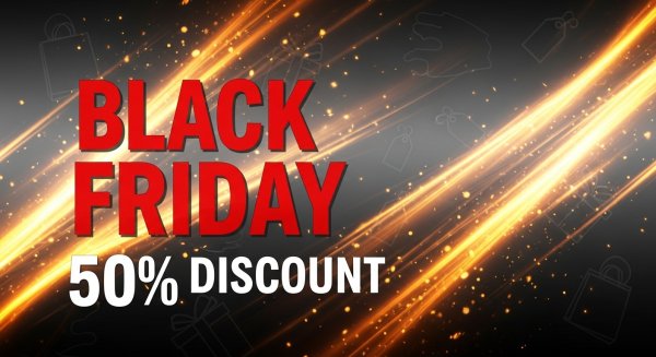 Black Friday 50% discount background #3