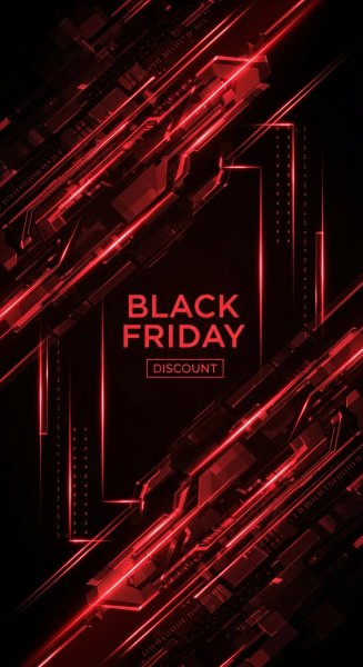Futuristic Black Friday background #1