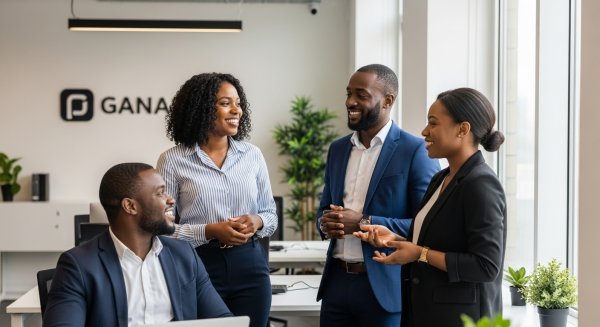 African business men and women in an office #4