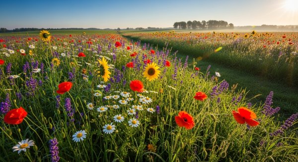 wild flowers on a wide field #1