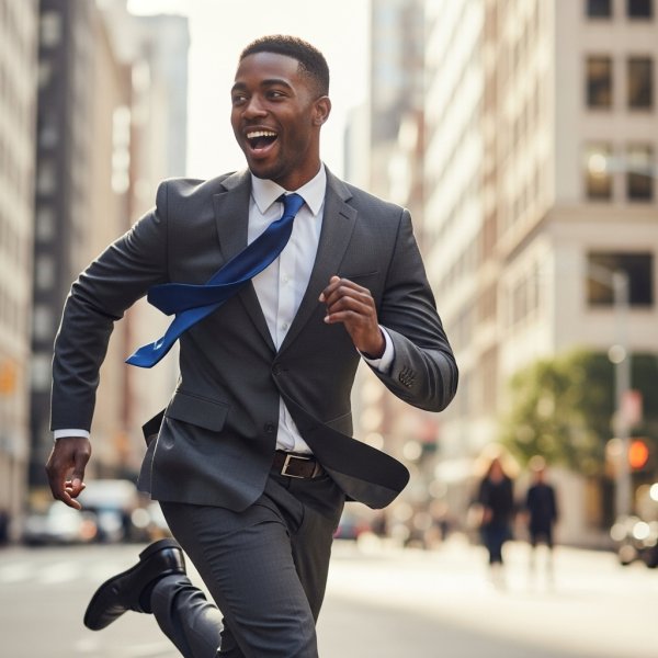 A business man running #1
