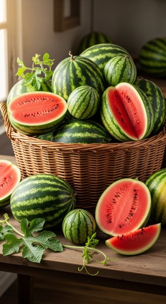 Watermelons in a big basket #1