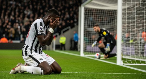 A black footballer missed a goal #2