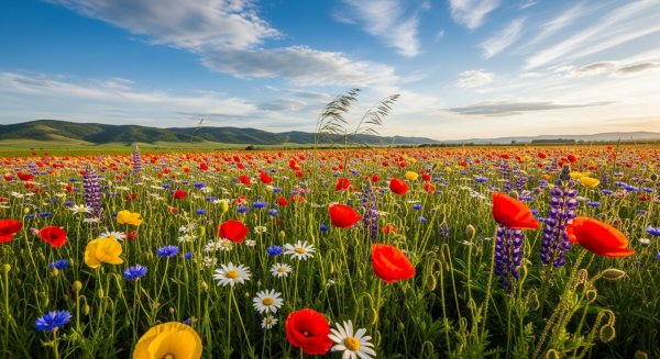 wild flowers on a wide field #3
