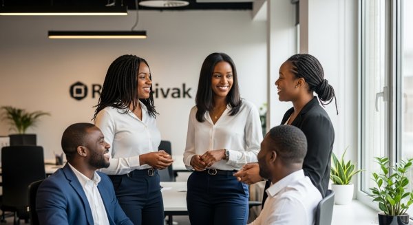 African business men and women in an office #3