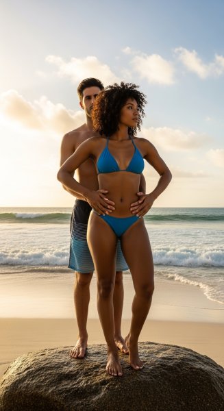 A couple at the beach #1