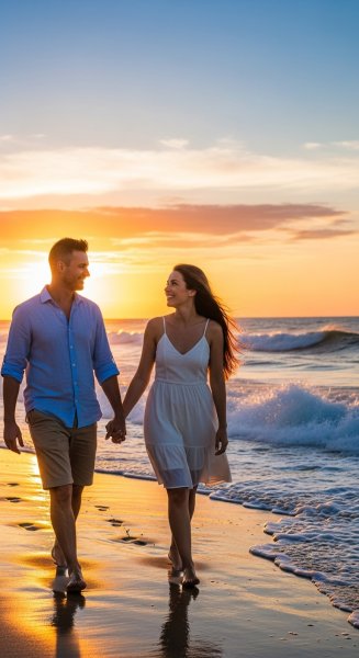 A couple at the beach #4