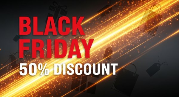 Black Friday 50% discount background #4