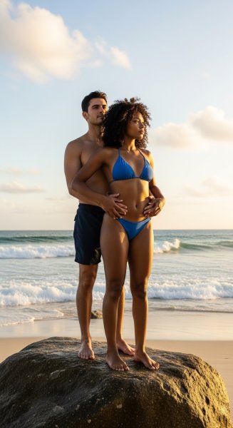 A couple at the beach #4