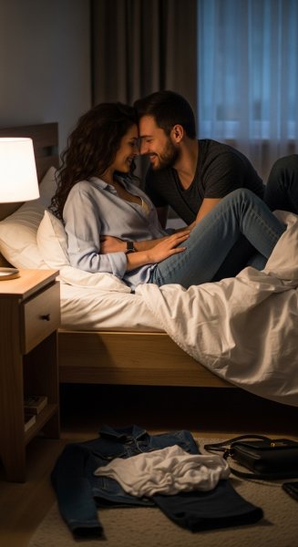 Beautiful passionate couple in bed #2