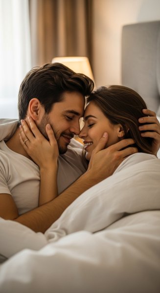 Beautiful passionate couple in bed #1