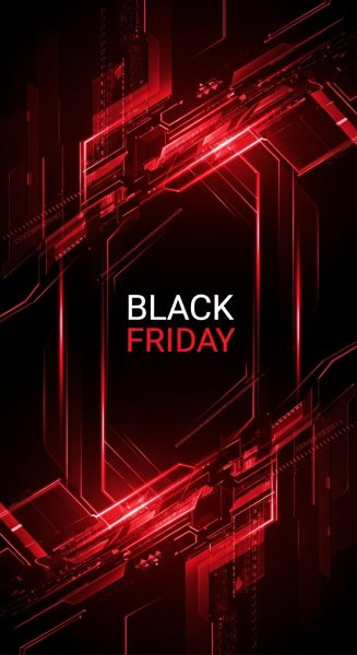 Futuristic Black Friday background #2
