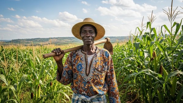 A black African farmer standing on his farm #2