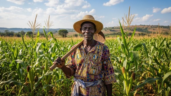 A black African farmer standing on his farm #4