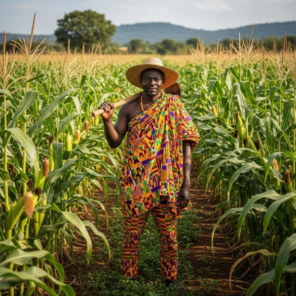 A black African farmer standing on his farmland #3