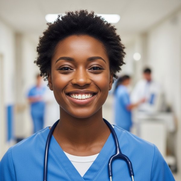 A black female nurse with a smile #2